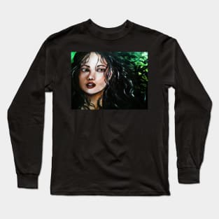 Birds Nest (Portrait of the night girl) Long Sleeve T-Shirt